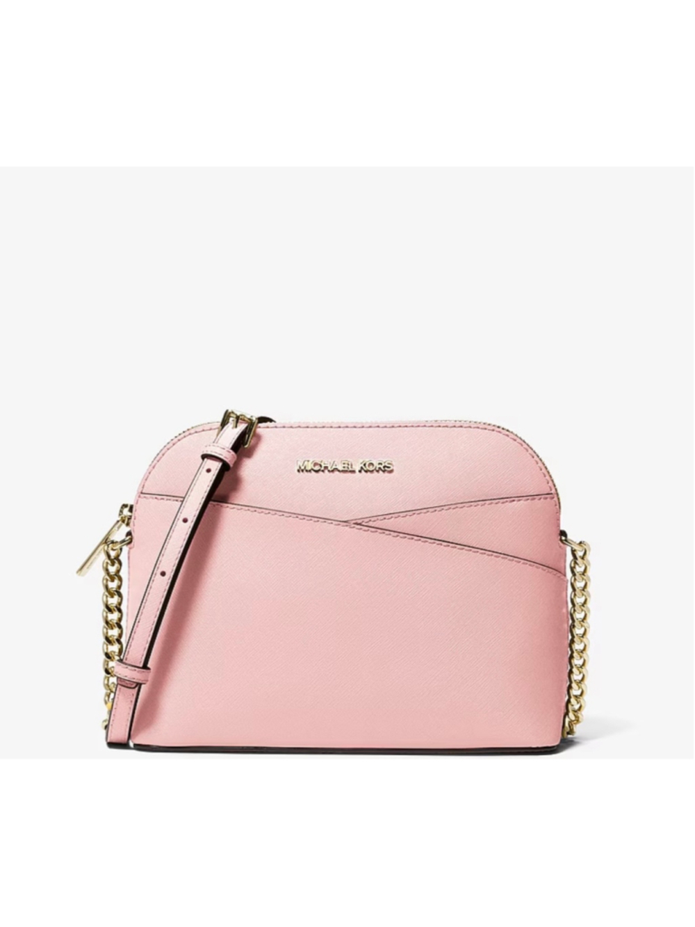 Michael Kors Jet Set Travel Medium Dome Crossbody Bag Powder Blush SKU766